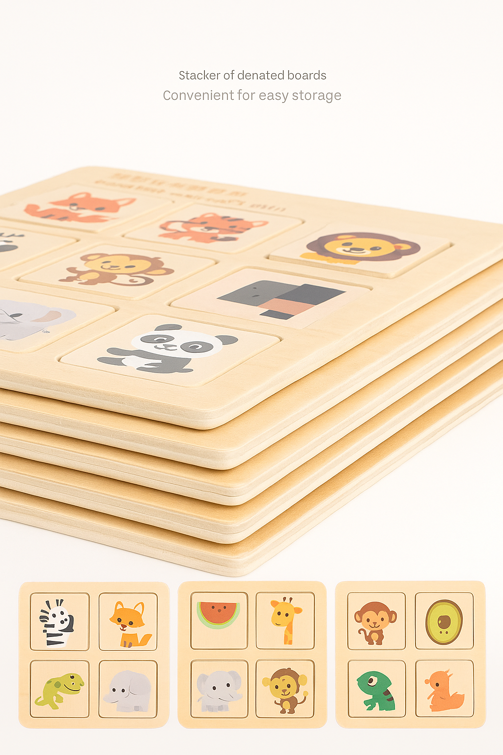 Puzzle en bois assorti Tableau cognitif Montessori Aide à l'enseignement